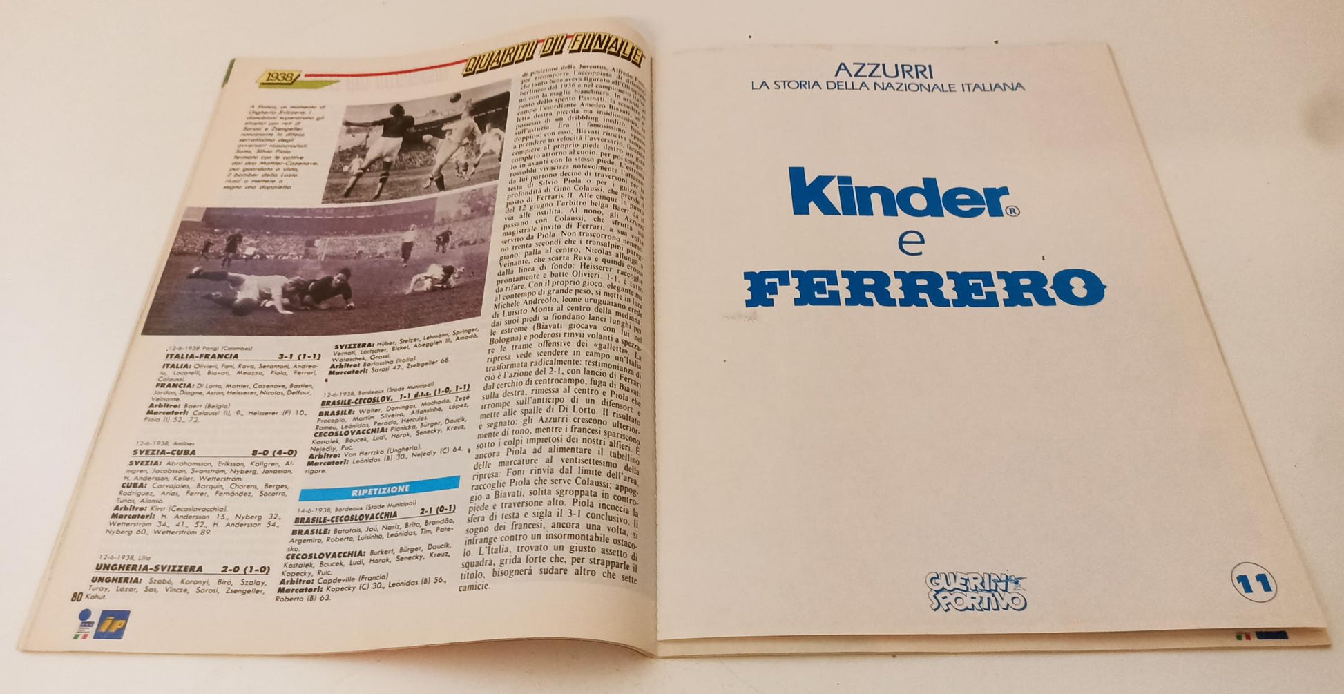 LC- RIVISTA GUERIN SPORTIVO N.12 1994 FIGURINE KINDER FERRERO POSTER - RVSa193