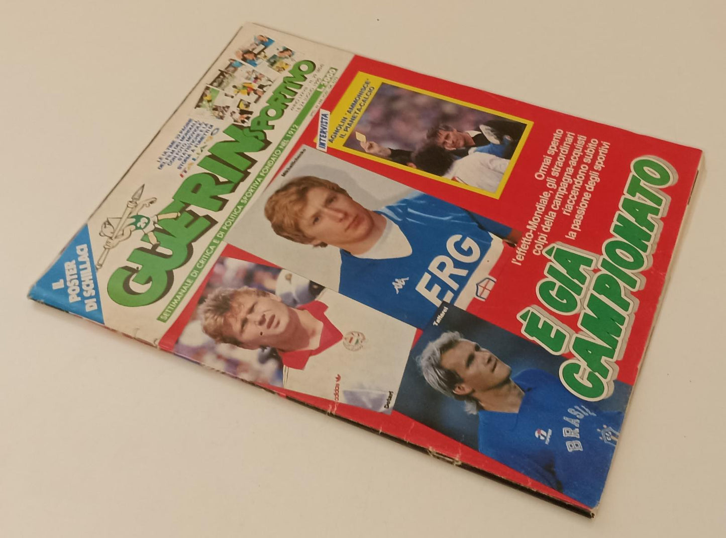 LC- RIVISTA GUERIN SPORTIVO N.29 1990 POSTER TOTO SCHILLACI - RVSa202