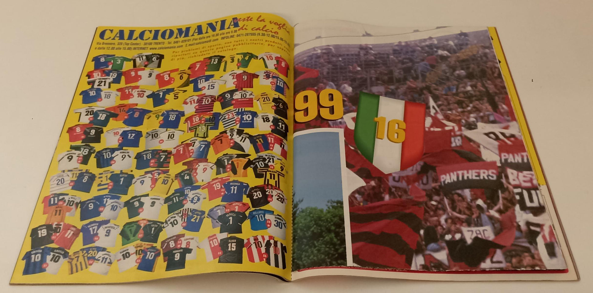 LC- RIVISTA GUERIN SPORTIVO N.21 1999 MEGAPOSTER MILAN DEL 16° SCUDETTO- RVSa199