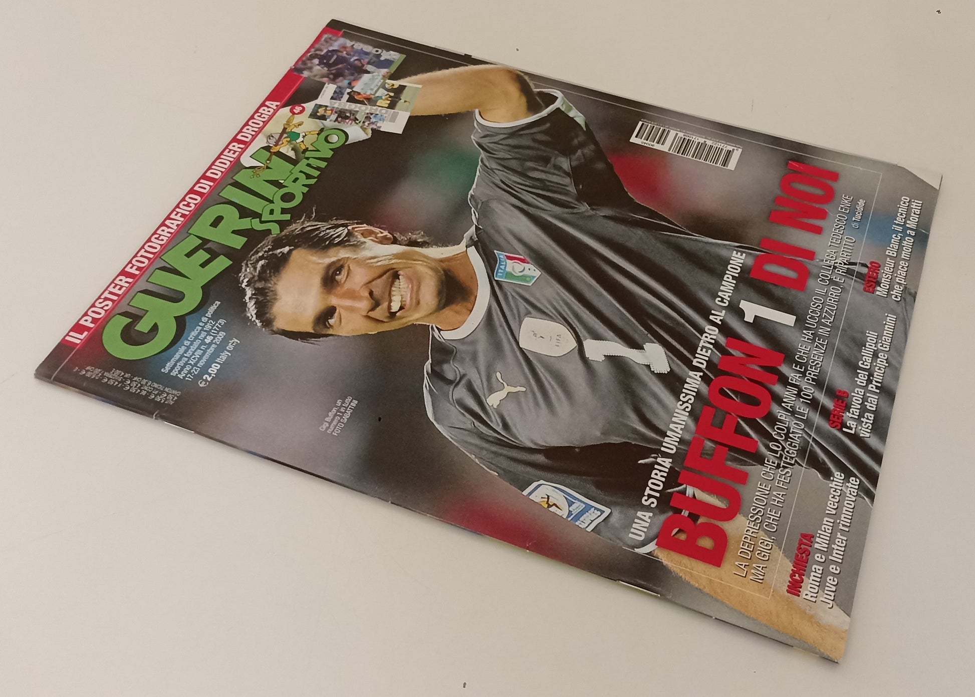 LC- RIVISTA GUERIN SPORTIVO N.46 2009 CON POSTER DROGBA BUFFON - S - RVSa159