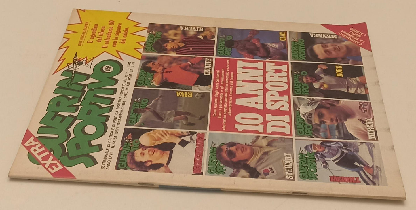 LC- RIVISTA GUERIN SPORTIVO 51/52 1980 CALENDARIO 80 SIGNORE DEL CALCIO- RVSa542