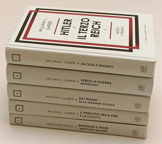LS- HITLER E IL TERZO REICH VOLUMI I/V - WILLIAM SHIRER - IL GIORNALE- C- ZFS146