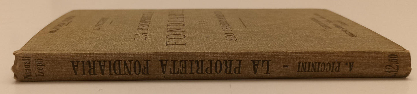 LZ- LA PROPRIETA' FONDIARIA FRAZIONAMENTO- PICCININI- HOEPLI- MANUALI-- 1926-C-XFS