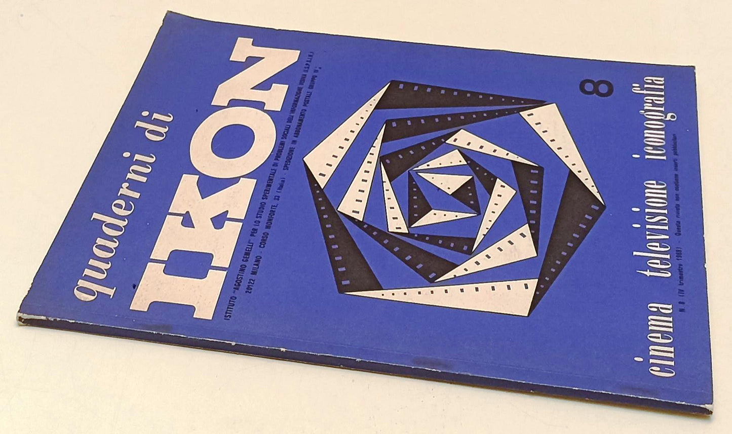 LW- QUADERNI DI IKON 8 CINEMA TELEVISIONE ICONOGRAFIA- IV TRIMESTRE 1989- YFS945