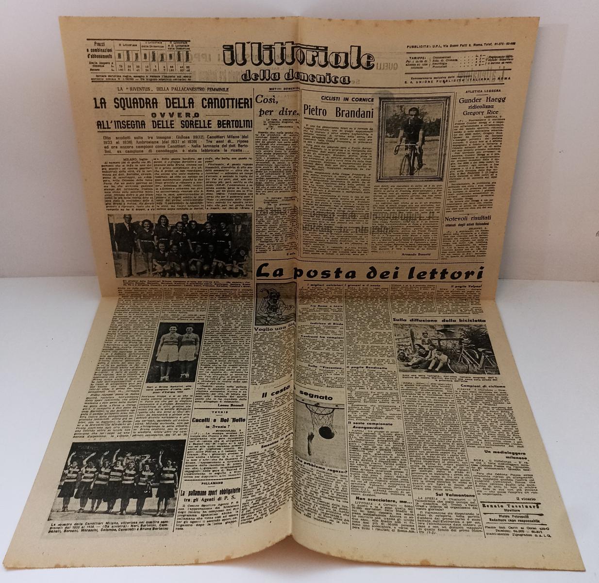 LR- GIORNALE  IL LITTORIALE DELLA DOMENICA 4 LUGLIO 1943 - A.XXI - RVSa58