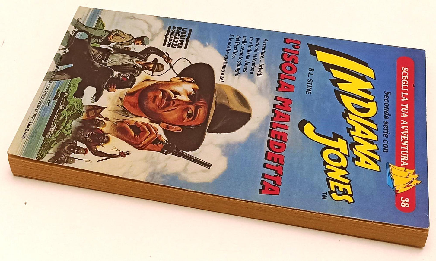 LB- INDIANA JONES L'ISOLA MALEDETTA- STINE- MONDADORI- RAGAZZI- 1a- 1988- B- XFS