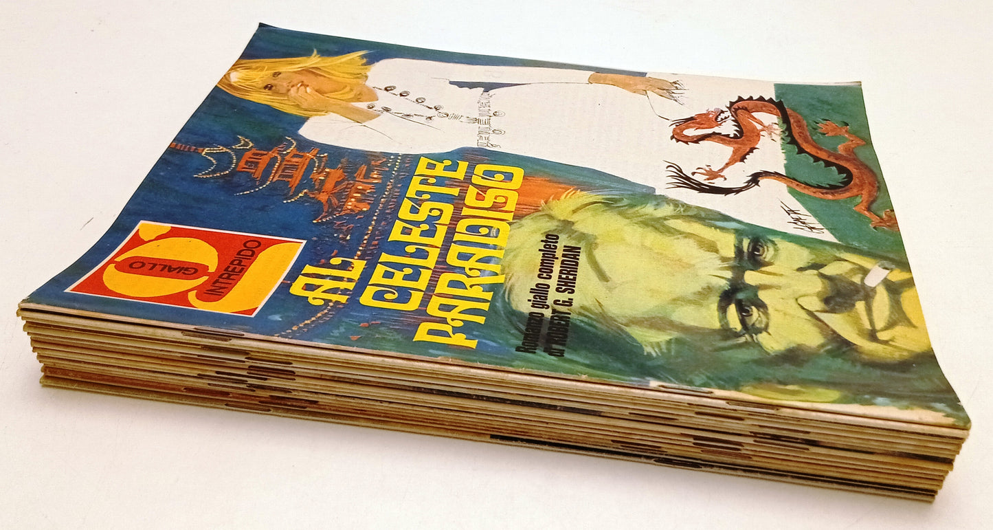 FZ- LOTTO INSERTI INTREPIDO GIALLO 17 ALBI - ANNI '60/'70 - Z25