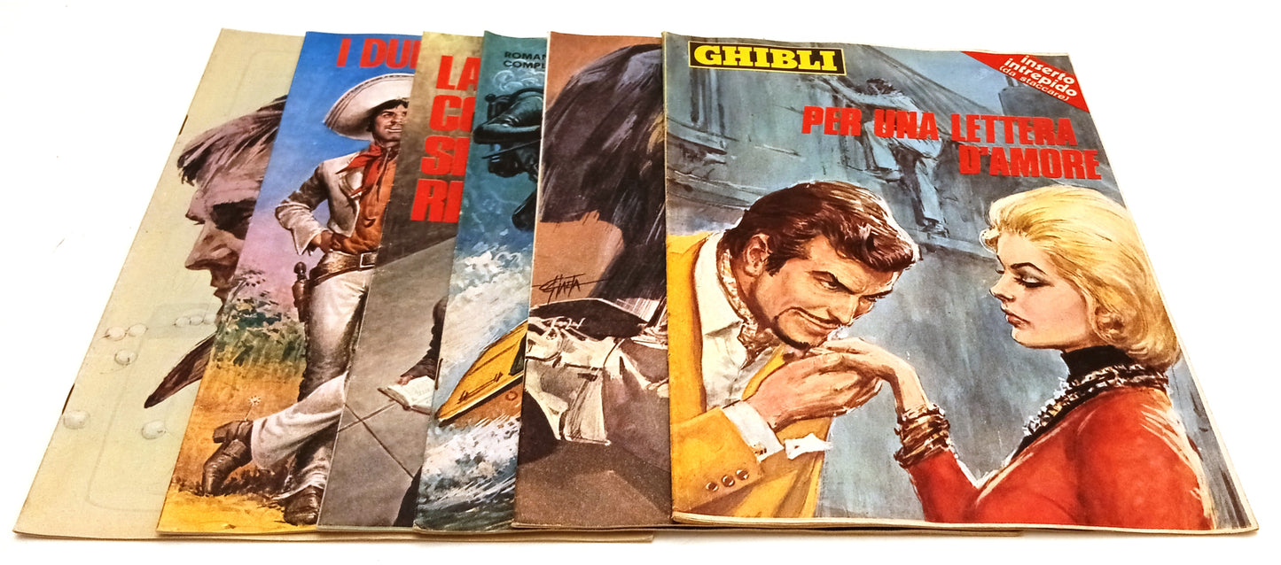 FZ- LOTTO INSERTI INTREPIDO ROMANZI COMPLETI 6 ALBI - ANNI '60/'70 - Z25