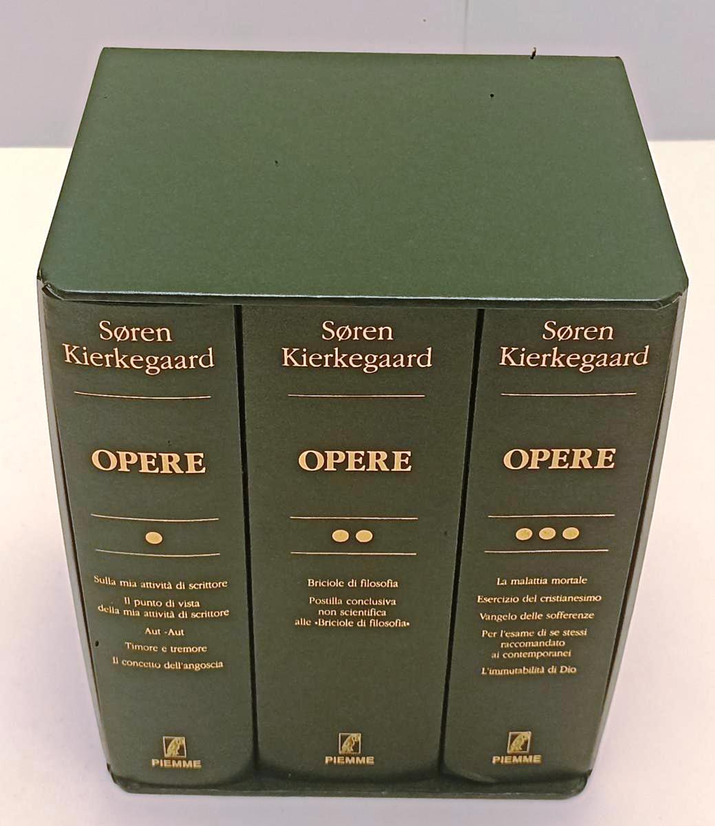 LS- OPERE COFANETTO 3 VOLUMI - SOREN KIERKEGAARD - PIEMME --- 1995 - C - XFS