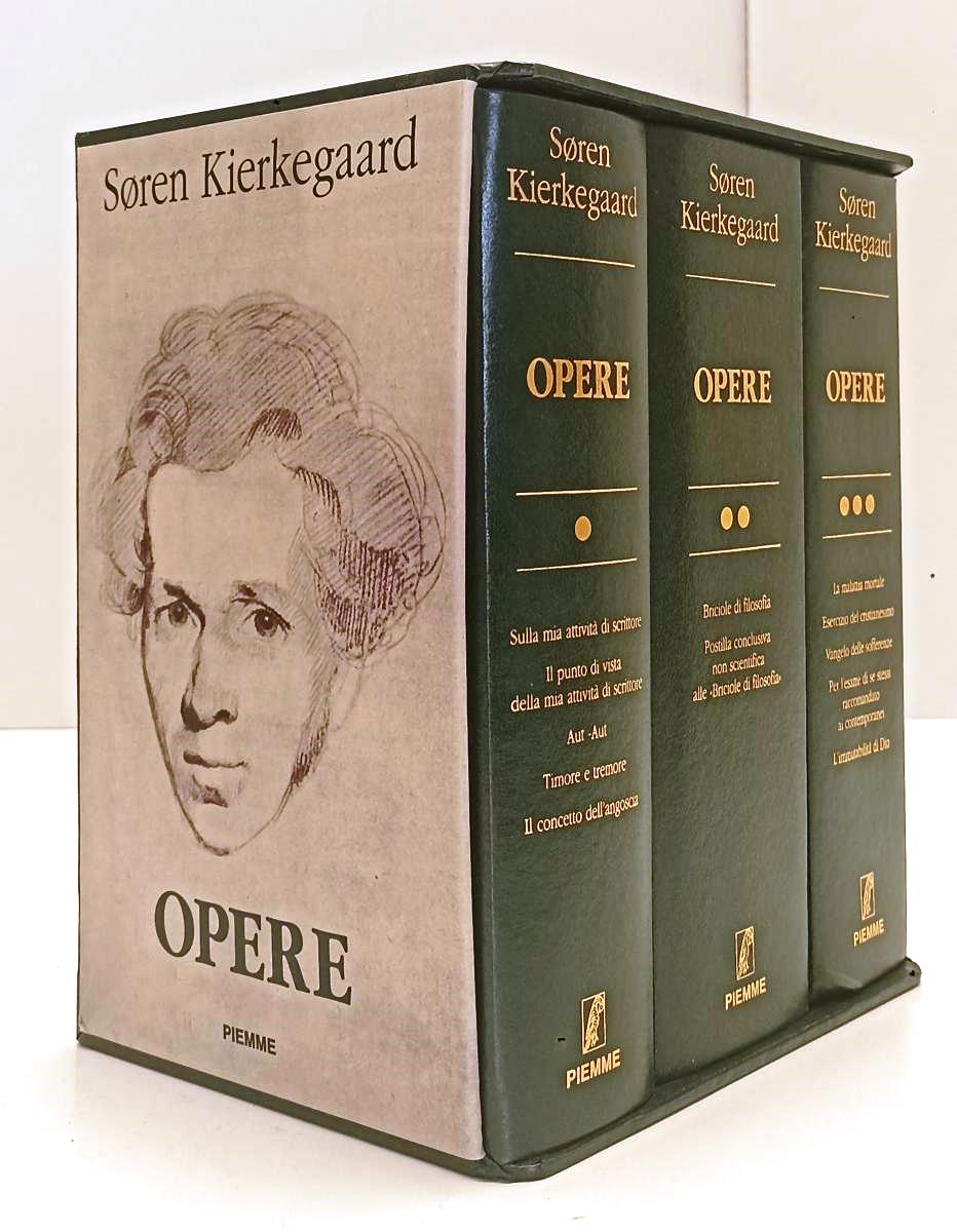 LS- OPERE COFANETTO 3 VOLUMI - SOREN KIERKEGAARD - PIEMME --- 1995 - C - XFS