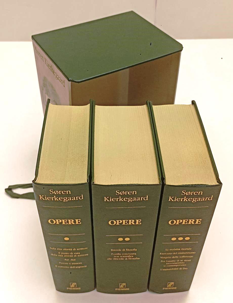 LS- OPERE COFANETTO 3 VOLUMI - SOREN KIERKEGAARD - PIEMME --- 1995 - C - XFS
