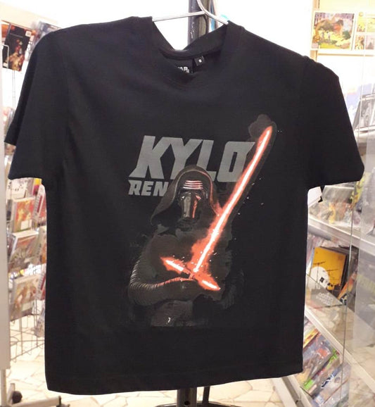 GF- MAGLIETTA T-SHIRT NERA BLACK KYLO REN STAR WARS TAGLIA 8 ANNI BAMBINO