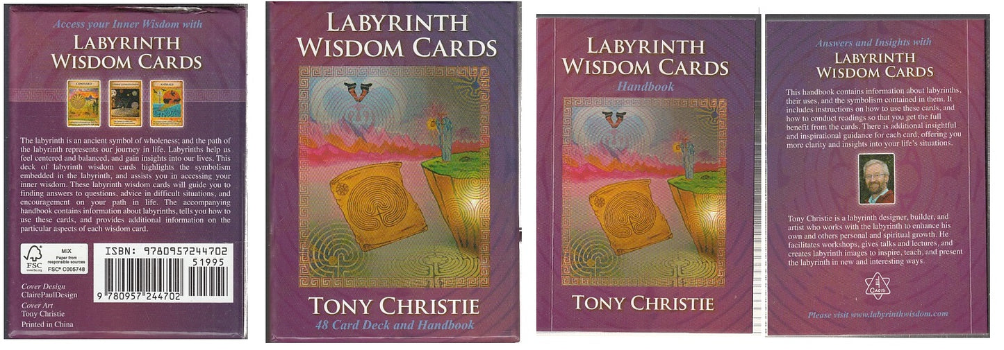 GG- GIOCO DI CARTE LABYRINTH WISDOM CARDS 48 + HANDBOOK - TONY CHRISTIE - XFS179