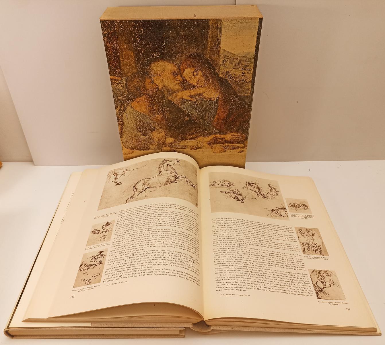 LT- LEONARDO DA VINCI COFANETTO 2 VOLUMI -- DE AGOSTINI --- 1962 - CS - ZFS319