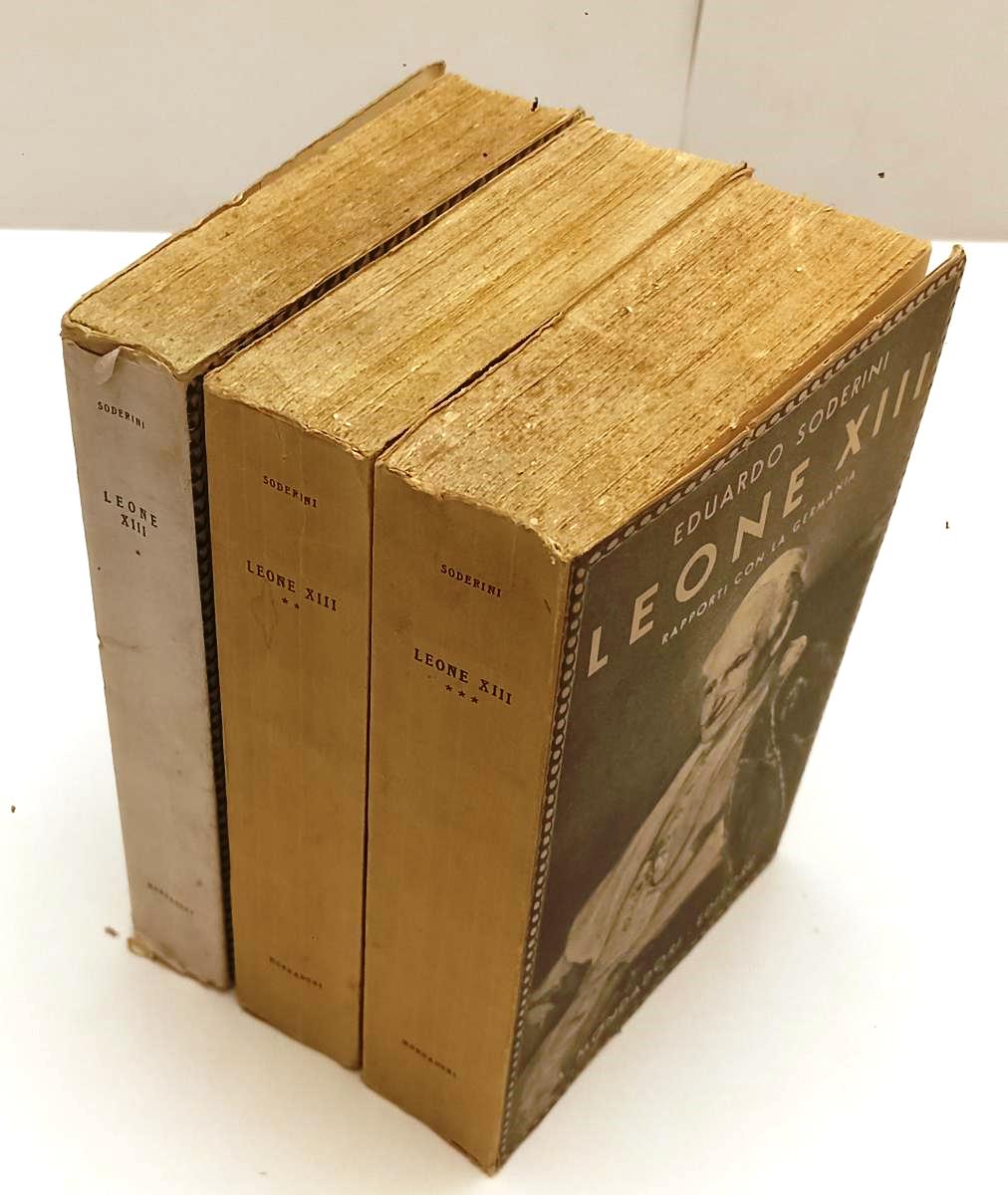LD- PAPA LEONE XIII 3 VOLUMI - EDUARDO SODERINI - MONDADORI --- 1932 - B- XFS118
