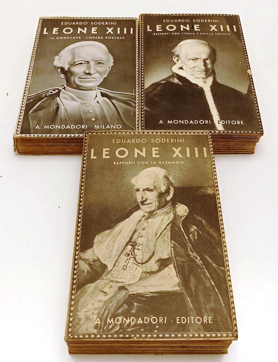 LD- PAPA LEONE XIII 3 VOLUMI - EDUARDO SODERINI - MONDADORI --- 1932 - B- XFS118