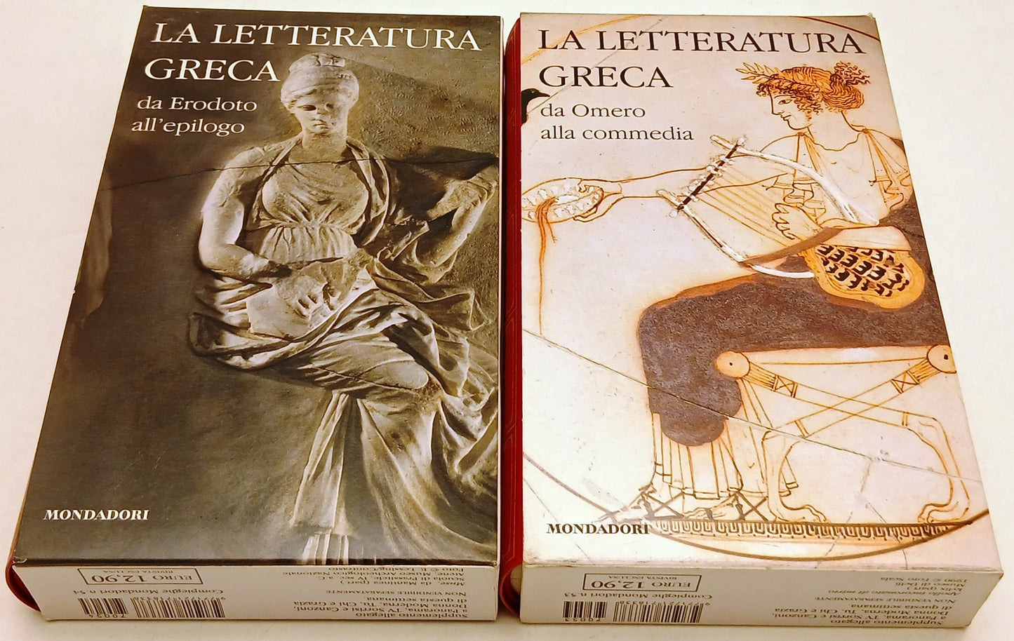 LN- LETTERATURA GRECA 2 VOLUMI-- MONDADORI TV SEC- CLASSICI GRECI LATINI- C- XFS