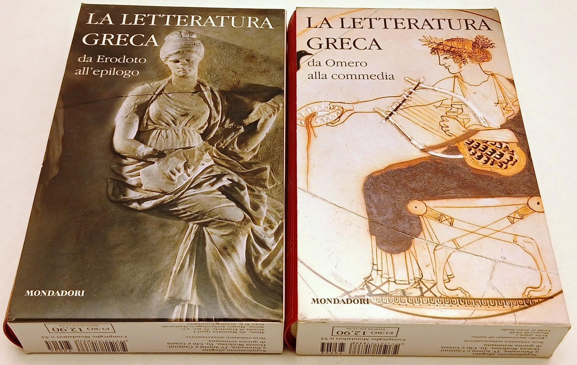LN- LETTERATURA GRECA 2 VOLUMI-- MONDADORI TV SEC- CLASSICI GRECI LATINI- C- XFS
