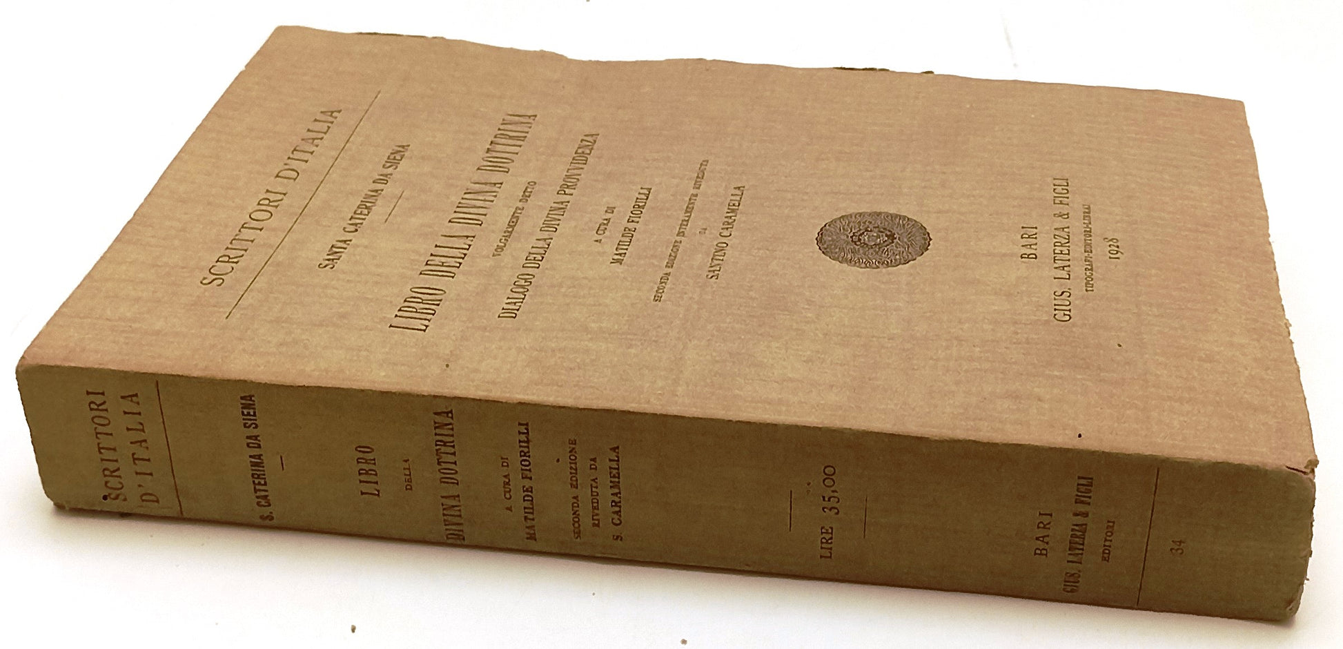 LIBRO DELLA DIVINA DOTTRINA- SANTA CATERINA DA SIENA- LATERZA- 1928-B-XFS208