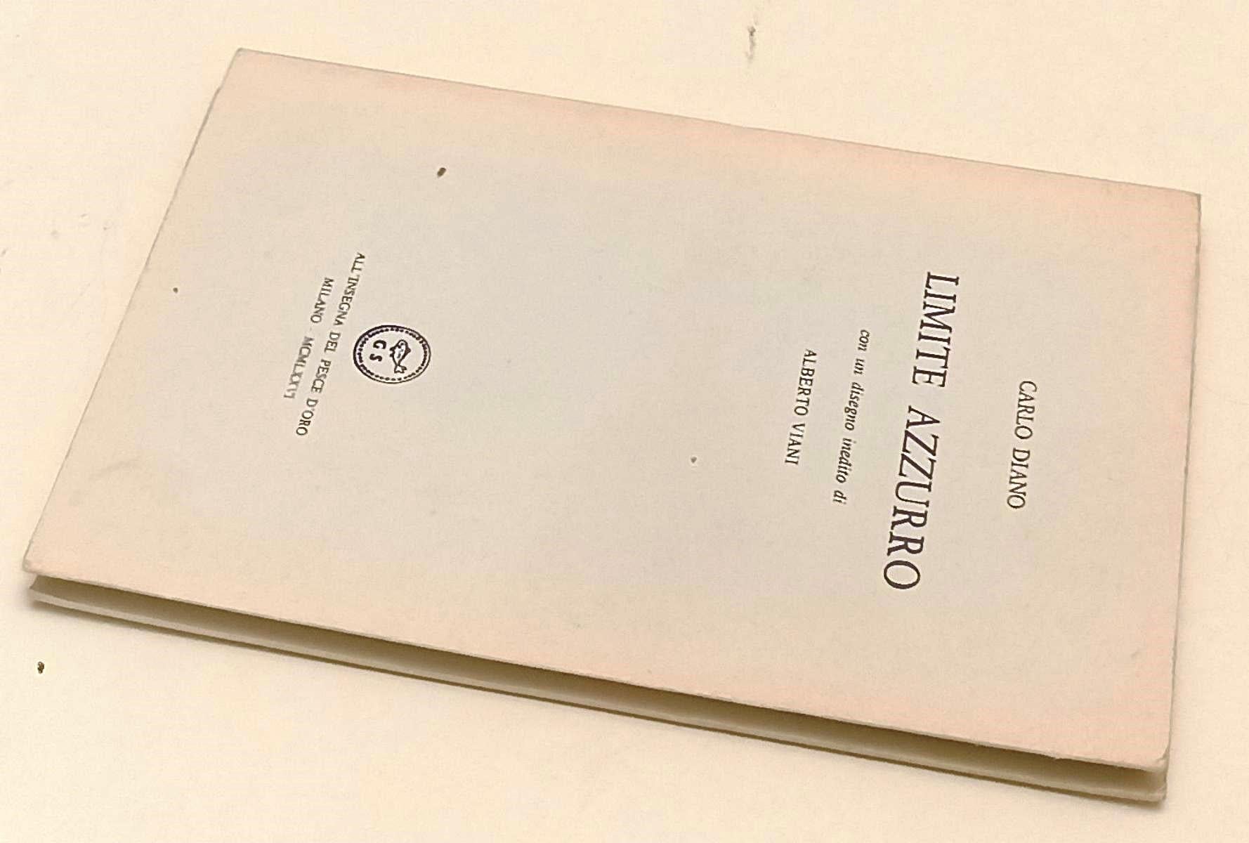 LT- LIMITE AZZURRO disegno ALBERTO VIANI- CARLO DIANO- PESCE D'ORO- 1976- B- XFS