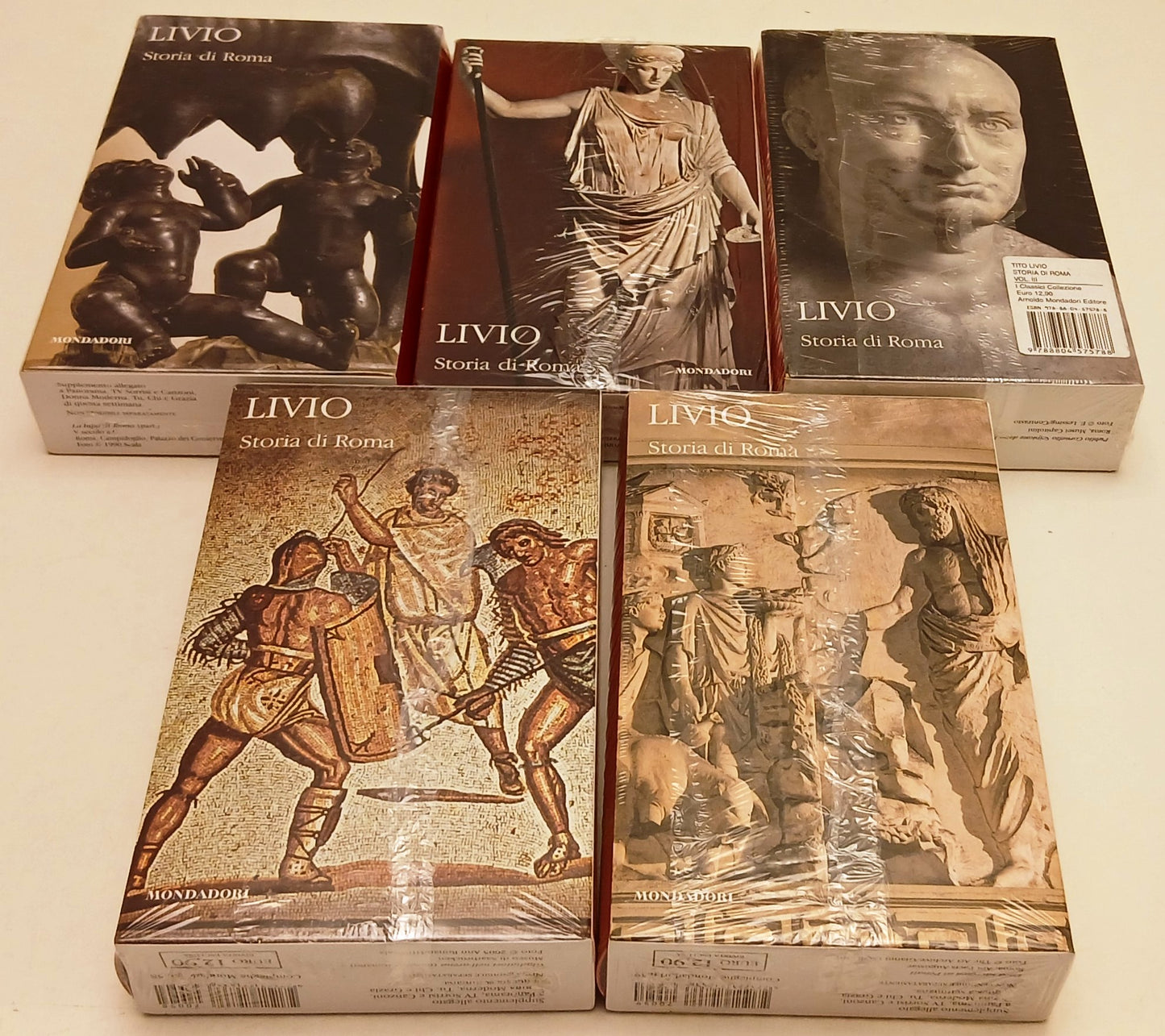 LN- STORIA DI ROMA 5 VOLUMI- LIVIO- MONDADORI TV SEC- CLASSICI GRECI LATINI- XFS
