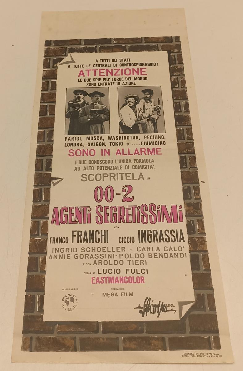 CV- LOCANDINA 00-2 AGENTI SEGRETISSIMI FRANCO FRANCO CICCIO INGRASSIA - RVSa539