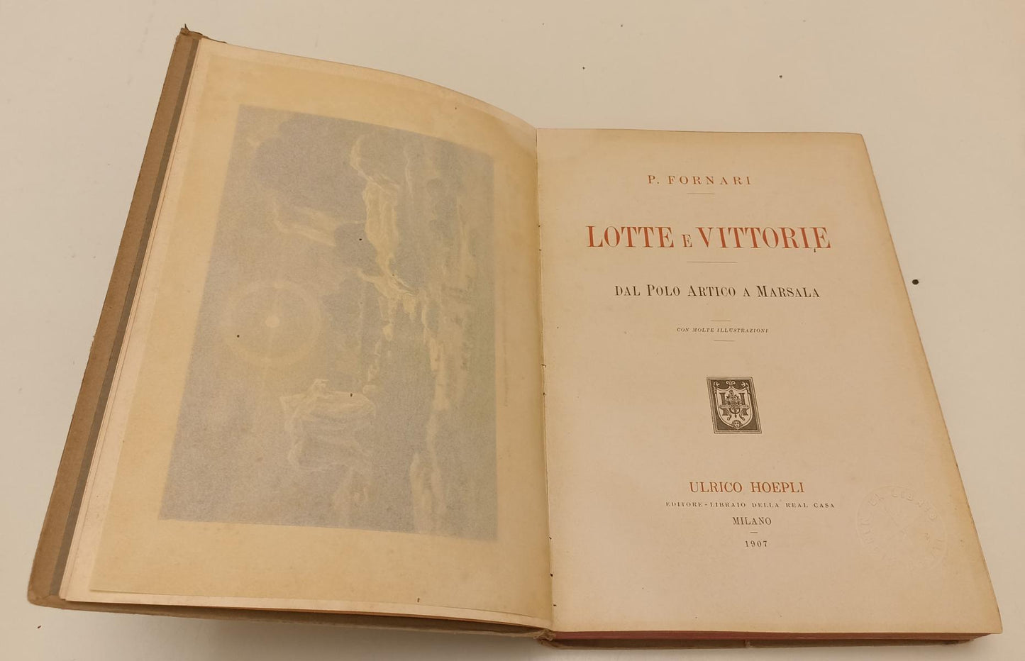 LH- LOTTE E VITTORIE DAL POLO ARTICO A MARSALA- FORNARI- HOEPLI- 1907- C- YFS325