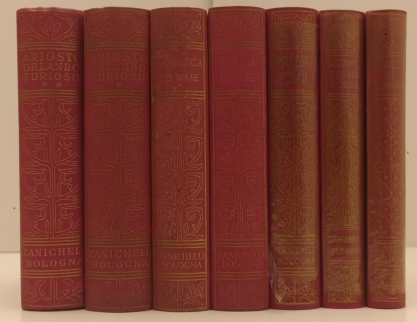 LN- LOTTO 7 VOLUMI ORLANDO FURIOSO- CARDUCCI PARINI PETRARCA- ZANICHELLI - XFS92