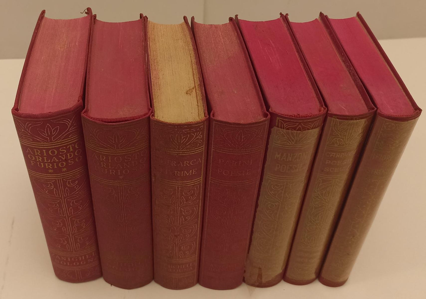 LN- LOTTO 7 VOLUMI ORLANDO FURIOSO- CARDUCCI PARINI PETRARCA- ZANICHELLI - XFS92