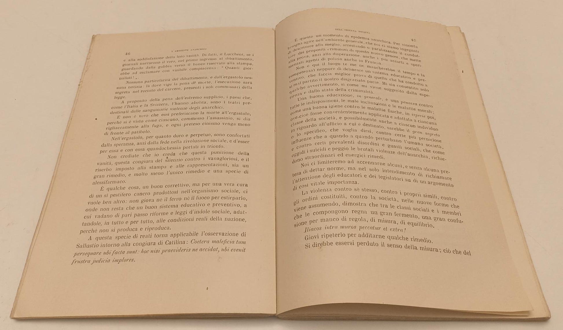 LH- L'AMBIENTE ANARCHICO DIFESA GIURATI GIUDICATI PENALI - LOZZI - 1809 - XFS120