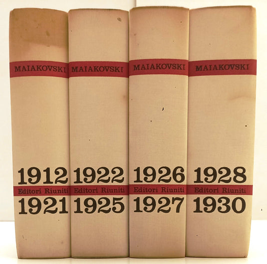 LN- OPERE 4 VOLUMI 1912/1930 - VLADIMIR MAIAKOWSKI - RIUNITI --- 1958- C- ZFS179