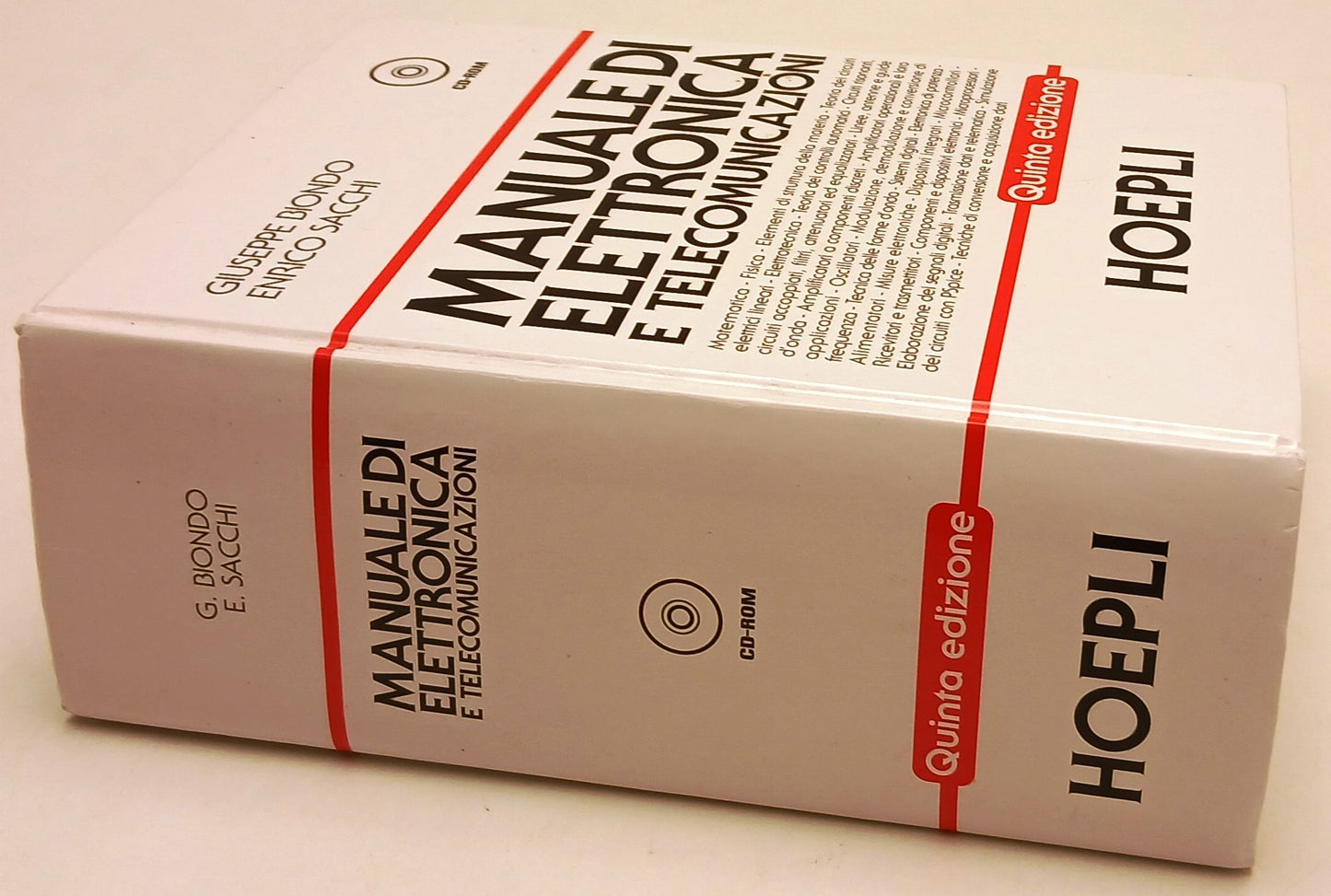 LZ- MANUALE DI ELETTRONICA E TELECOMUNICAZIONI- BIONDO SACCHI- HOEPLI- C- YFS90