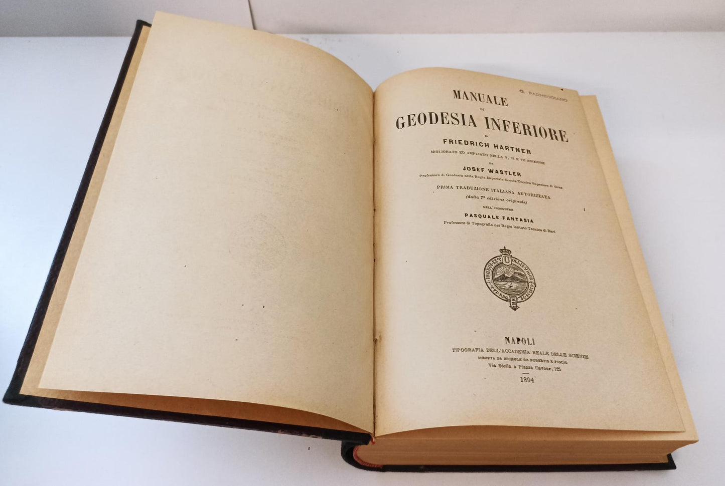 LZ- MANUALE DI GEODESIA INFERIORE - FRIEDRICH HARTNER ---- 1894- C- XFS