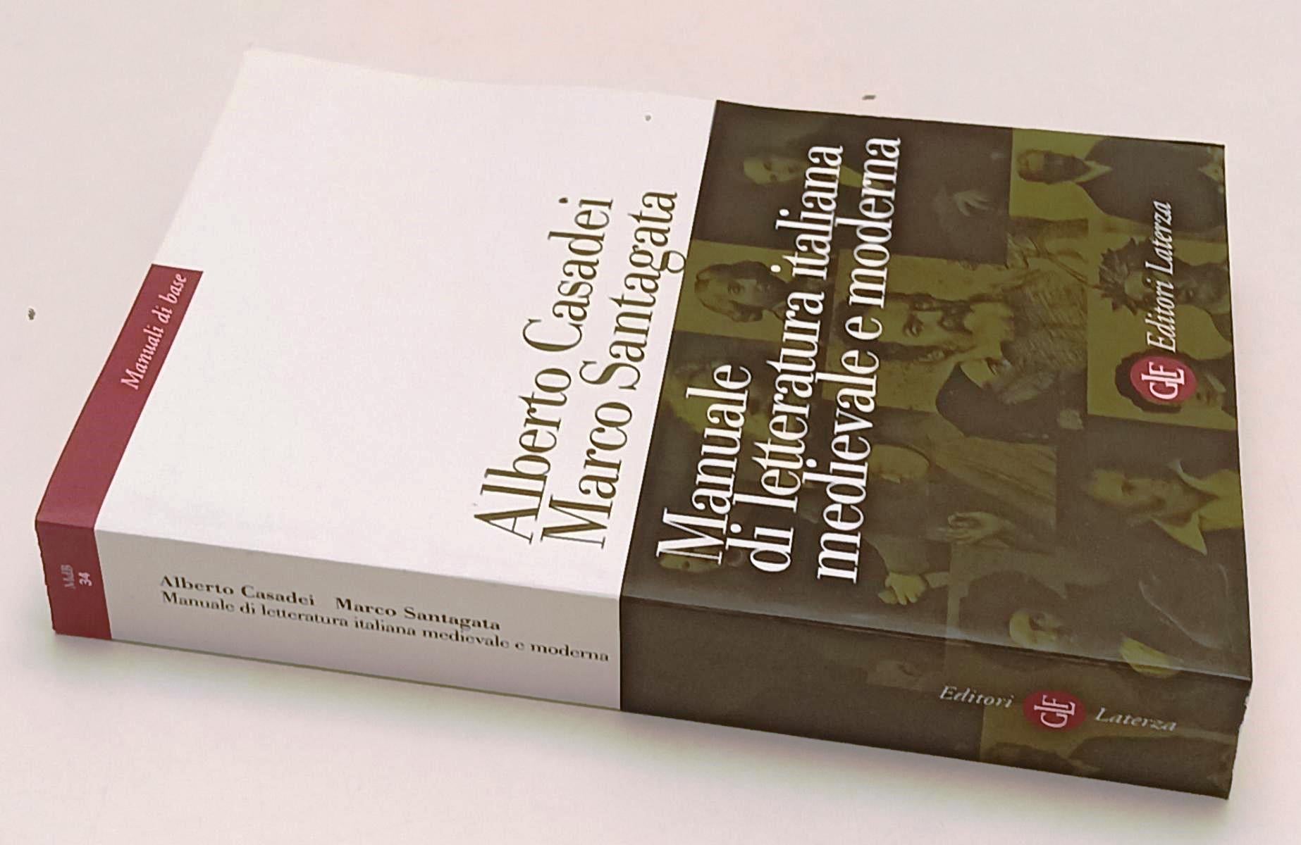 LS- MANUALE LETTERATURA ITALIANA MEDIEVALE E MODERNA -- LATERZA --- 2007- B- XFS