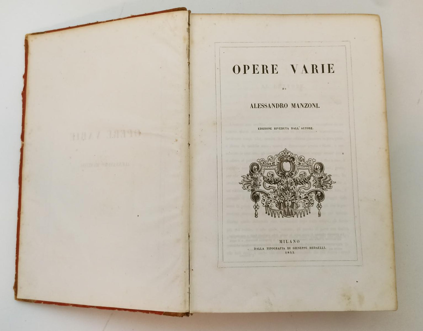 LH- OPERE VARIE ADELCHI CARMAGNOLA- ALESSANDRO MANZONI- RADAELLI- 1843- C-ZFS501
