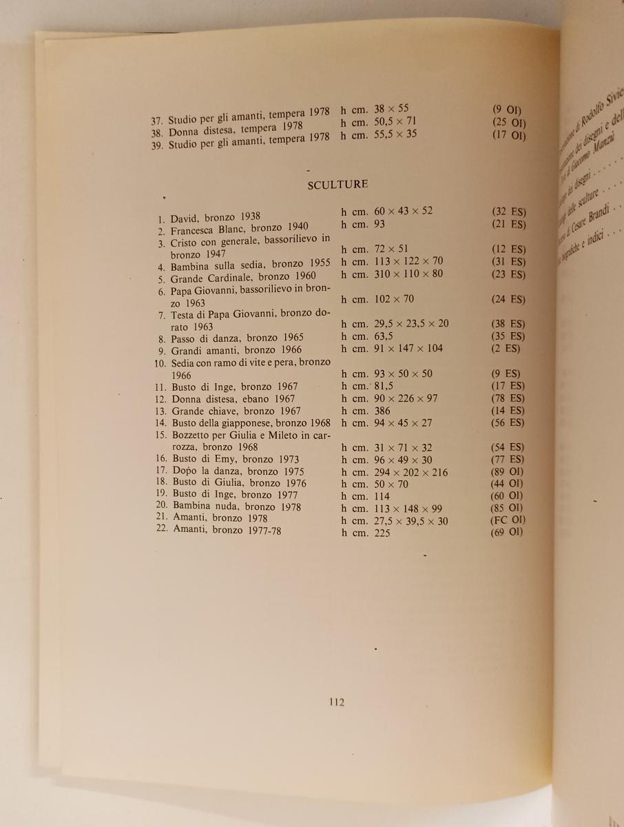 LT- ACCADEMIA DELLE ARTI DEL DISEGNO GIACOMO MANZU' CATALOGO MOSTRA - XFS163