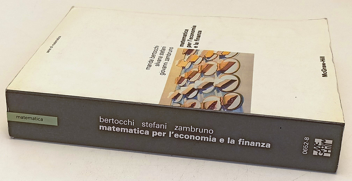 LZ- MATEMATICA PER L'ECONOMIA E FINANZA- BERTOCCHI- McGraw-Hill- 1992- B- YFS311