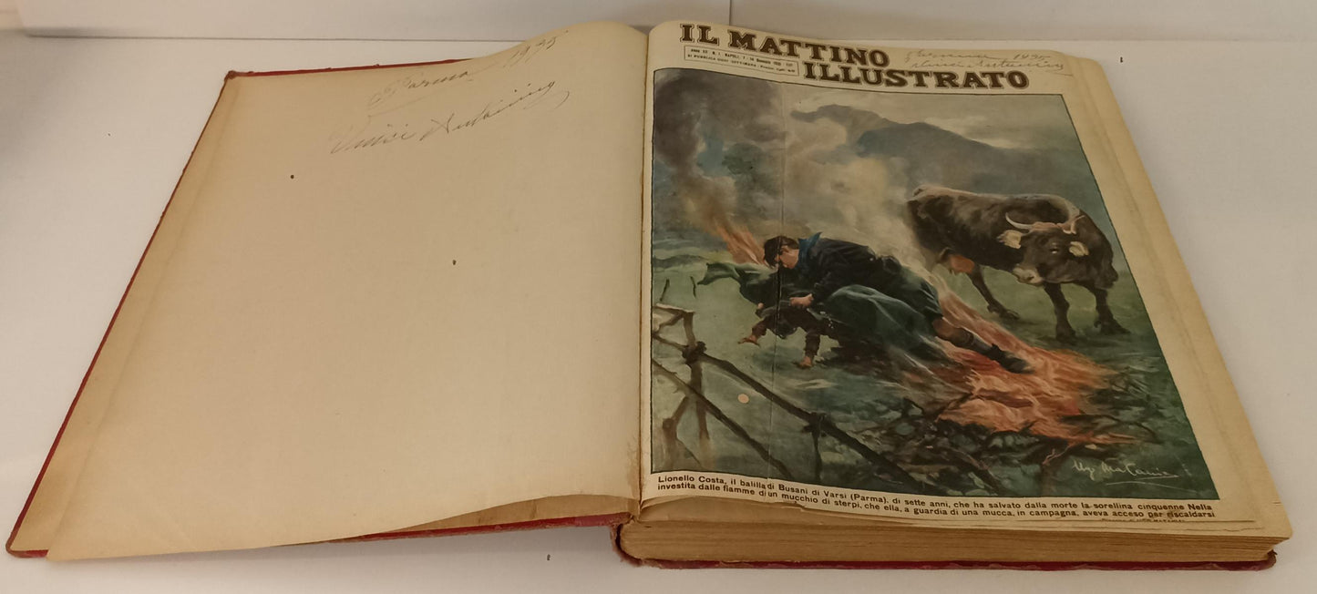 LR- IL MATTINO ILLUSTRATO 1/53 ANNATA COMPLETA VOLUME RILEGATO CARTINE AFRICA - YFS