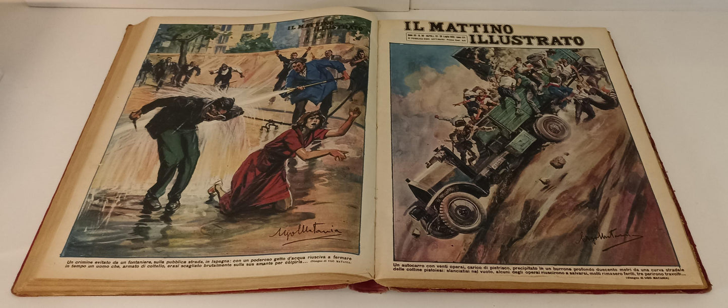 LR- IL MATTINO ILLUSTRATO 1/53 ANNATA COMPLETA VOLUME RILEGATO CARTINE AFRICA - YFS