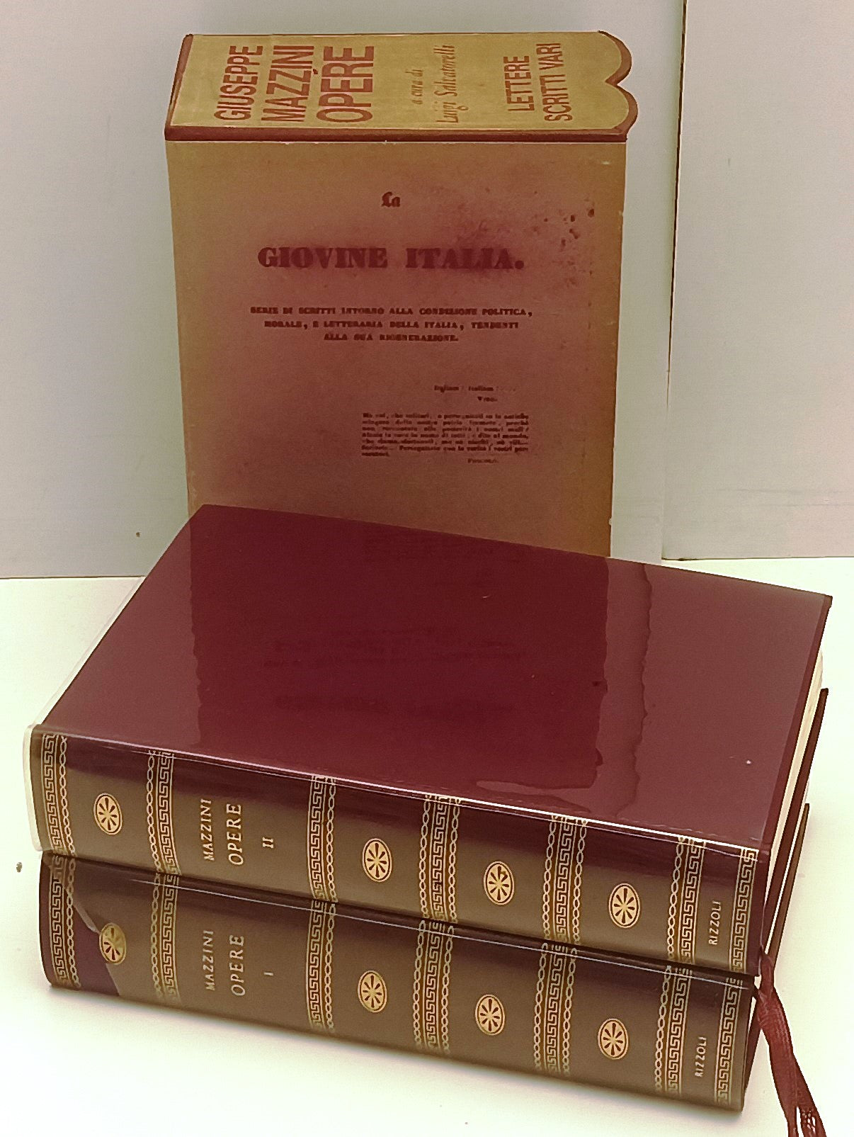 LN- OPERE COFANETTO 2 VOLUMI - MAZZINI - RIZZOLI - I CLASSICI-- 1967- CS- XFS122
