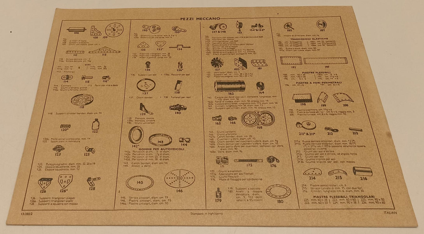 CV- MECCANO ISTRUZIONI PER LA SCATOLA SUPPLEMENTARE No. 2A - RVSa528