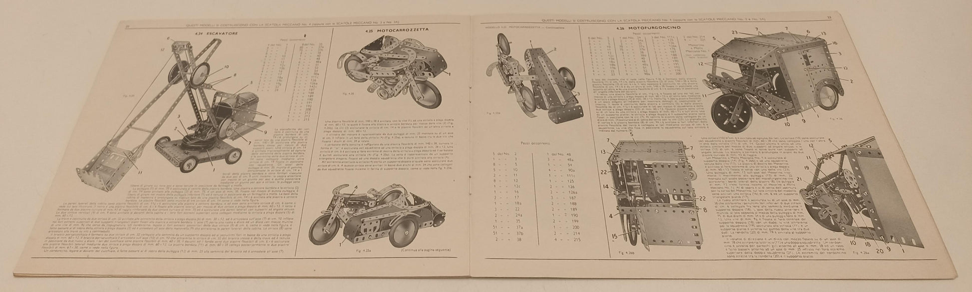 CV- CATALOGO MECCANO VERA INGEGNERIA MACCANICA MINIATURA SCATOLA No.4 - RVSa525