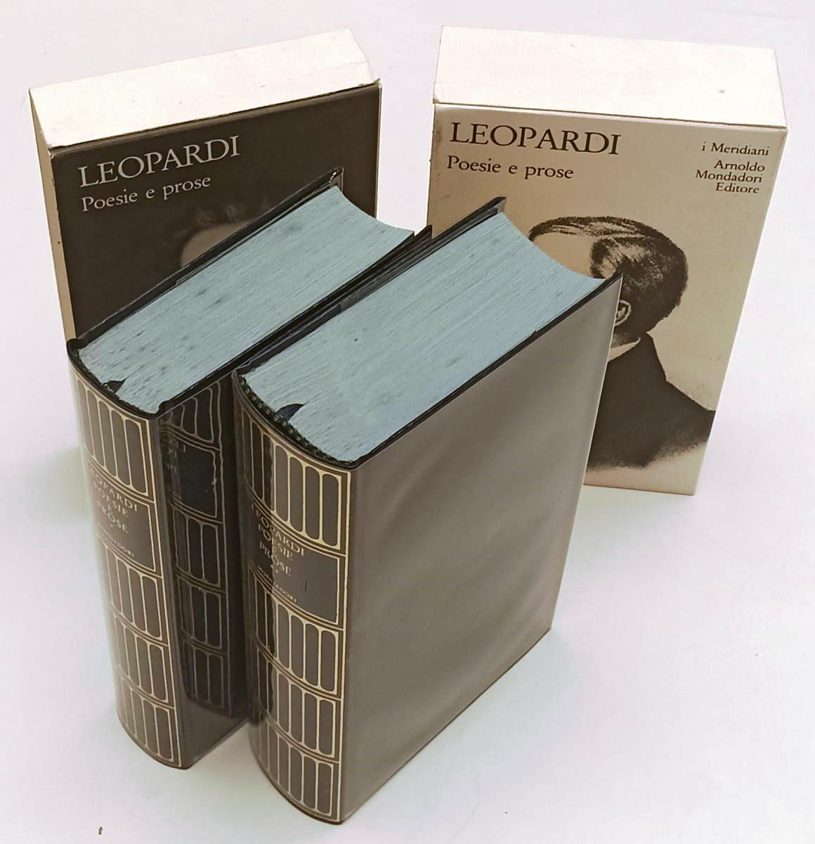 LN- POESIE E PROSE 2 VOLUMI - LEOPARDI - MONDADORI - I MERIDIANI-- 1998- CS- XFS
