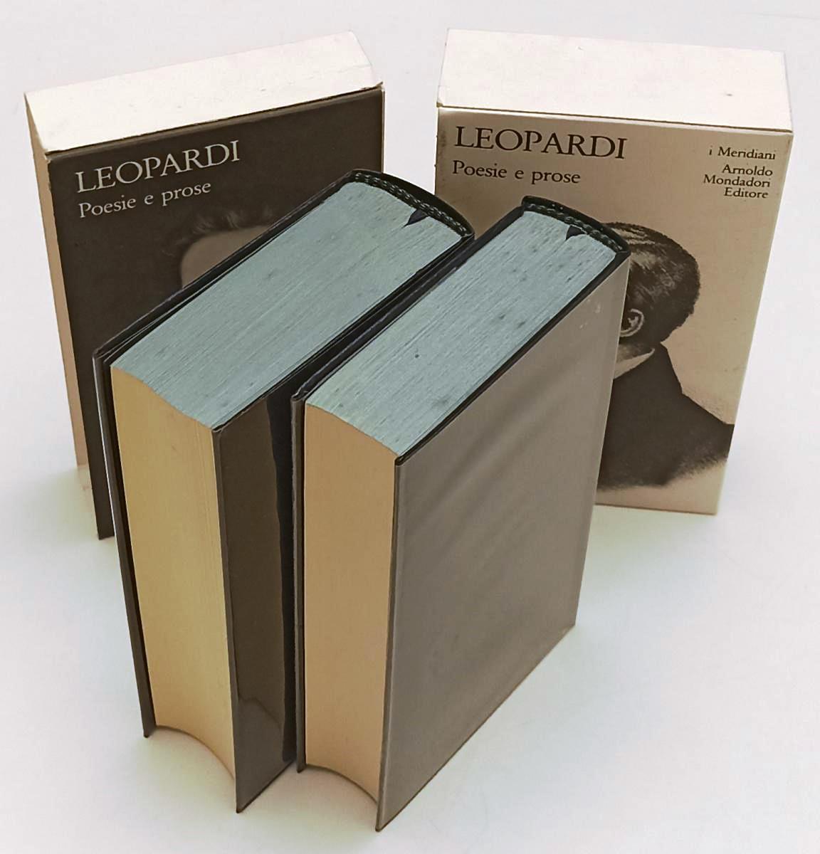 LN- POESIE E PROSE 2 VOLUMI - LEOPARDI - MONDADORI - I MERIDIANI-- 1998- CS- XFS