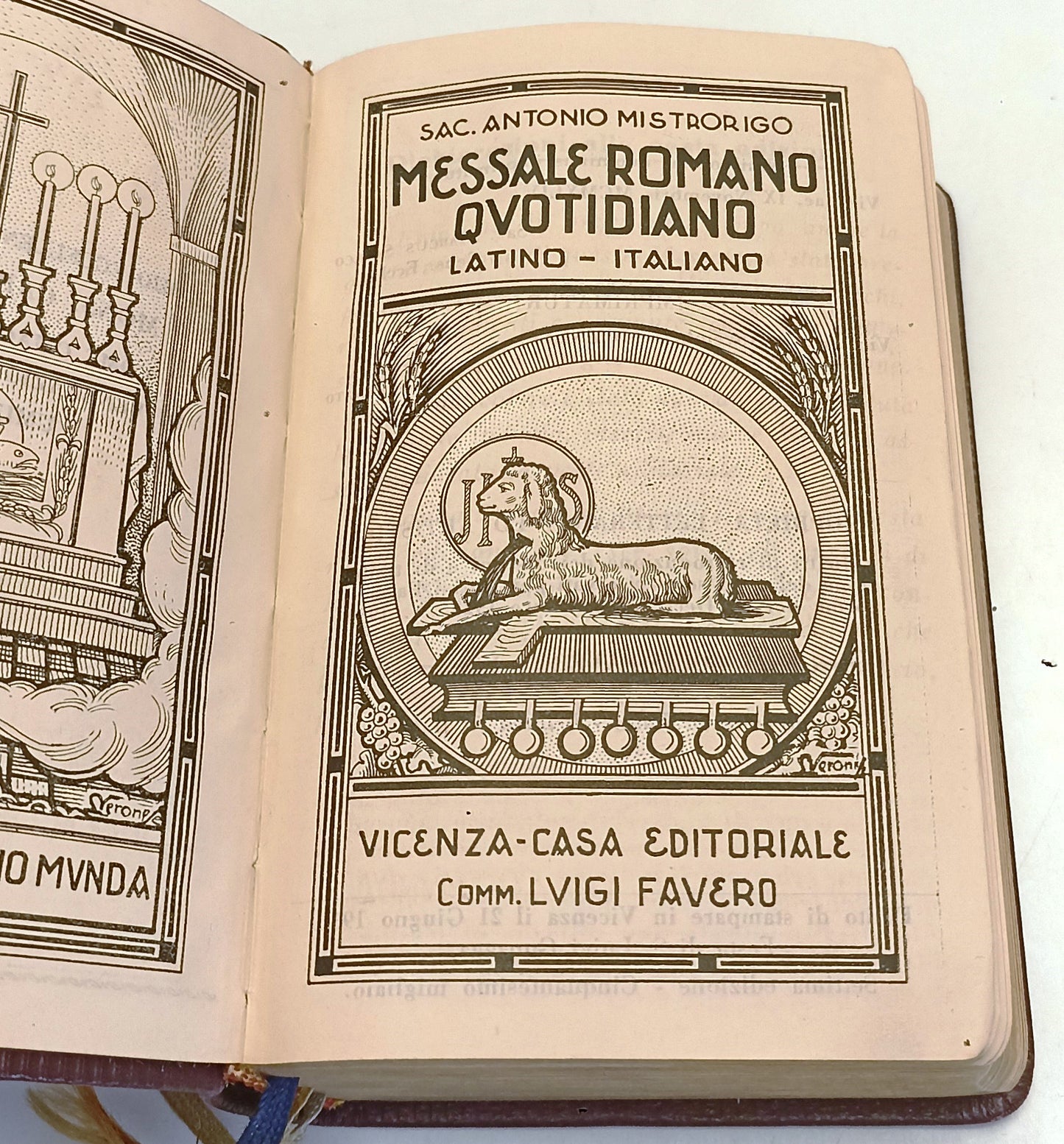 LD- MESSALE ROMANO QUOTIDIANO- ANTONIO MISTRORIGO- LUIGI FAVERO- 1951- C- XFS139