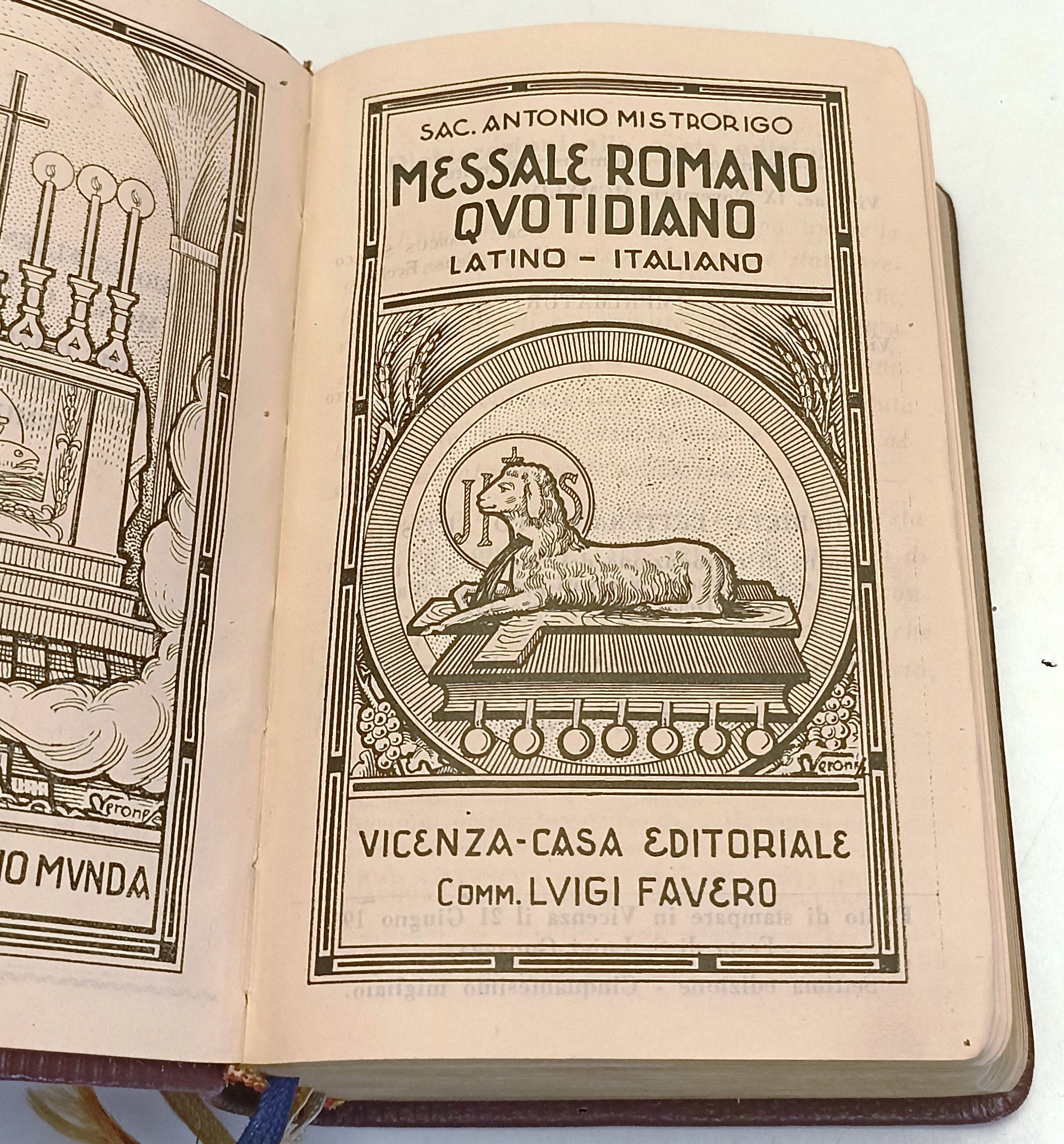 LD- MESSALE ROMANO QUOTIDIANO- ANTONIO MISTRORIGO- LUIGI FAVERO- 1951- C- XFS139