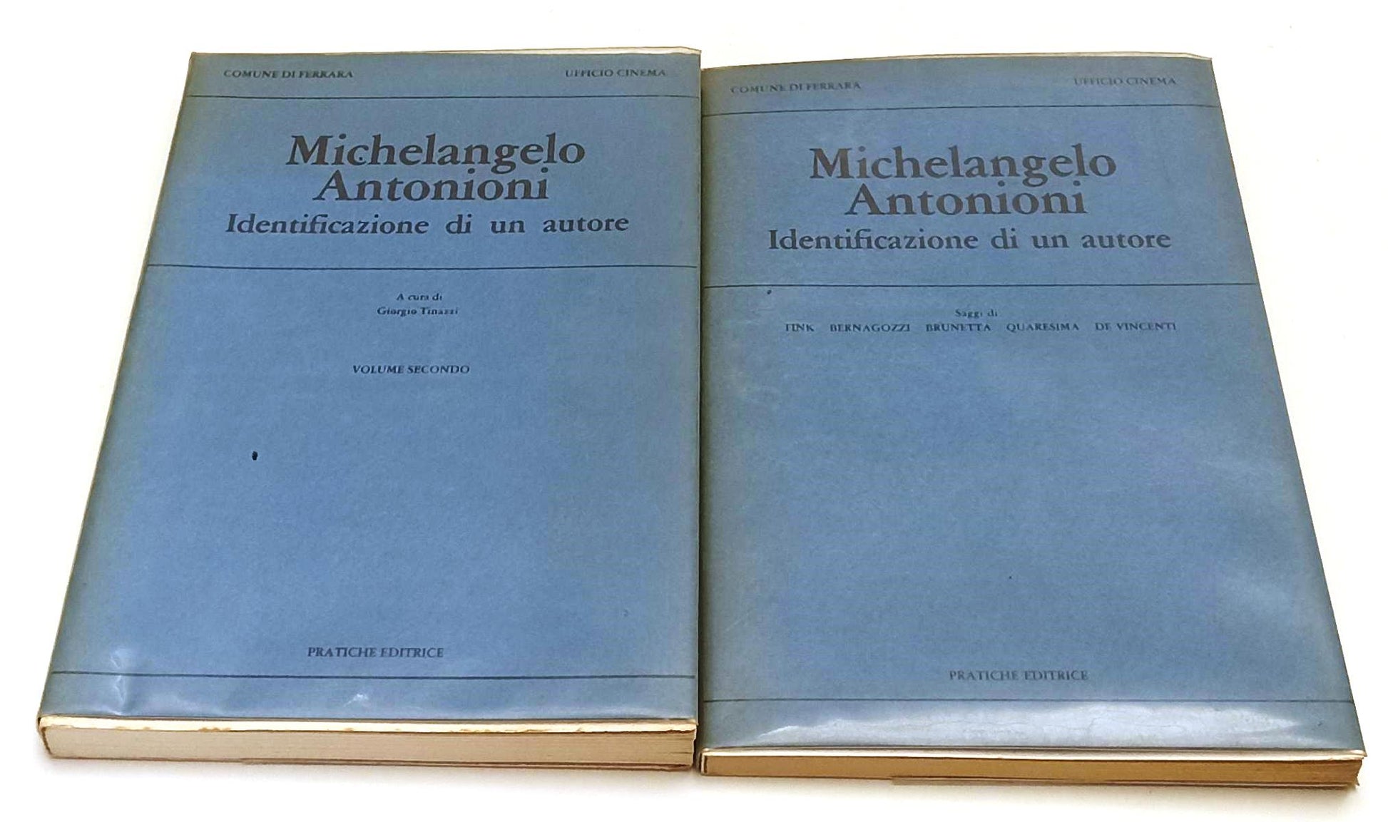 LW- MICHELANGELO ANTONIONI 2 VOLUMI- PRATICHE EDITRICE- FERRARA CINEMA- B-YFS963