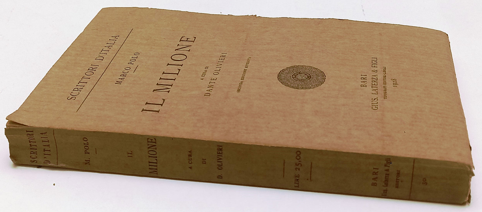 LN- IL MILIONE - MARCO POLO - LATERZA - SCRITTORI D'ITALIA --- B - XFS208