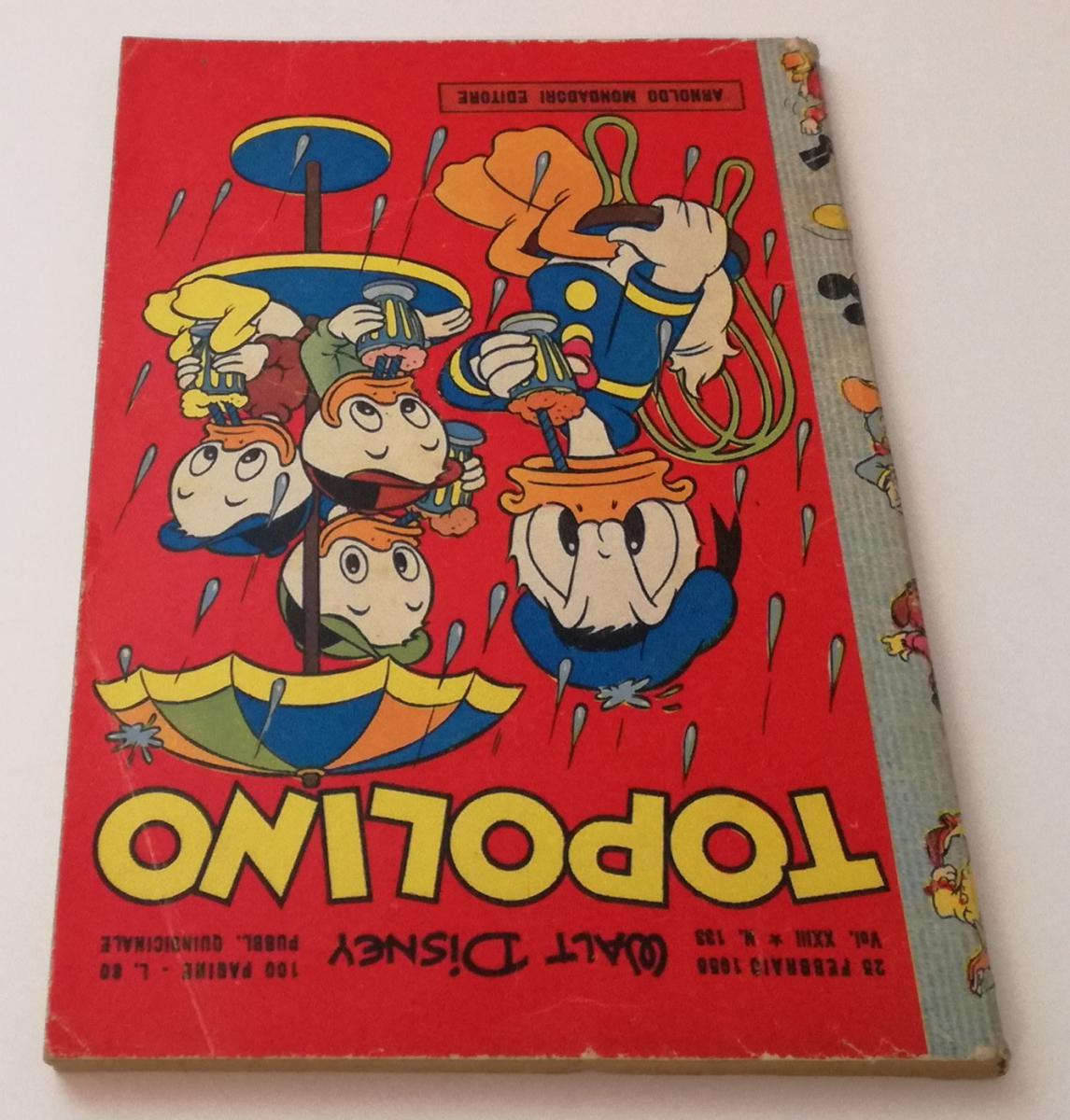 FD- TOPOLINO N.133 LIBRETTO NO BOLLINO -- DISNEY MONDADORI - 1956 - B - GBX