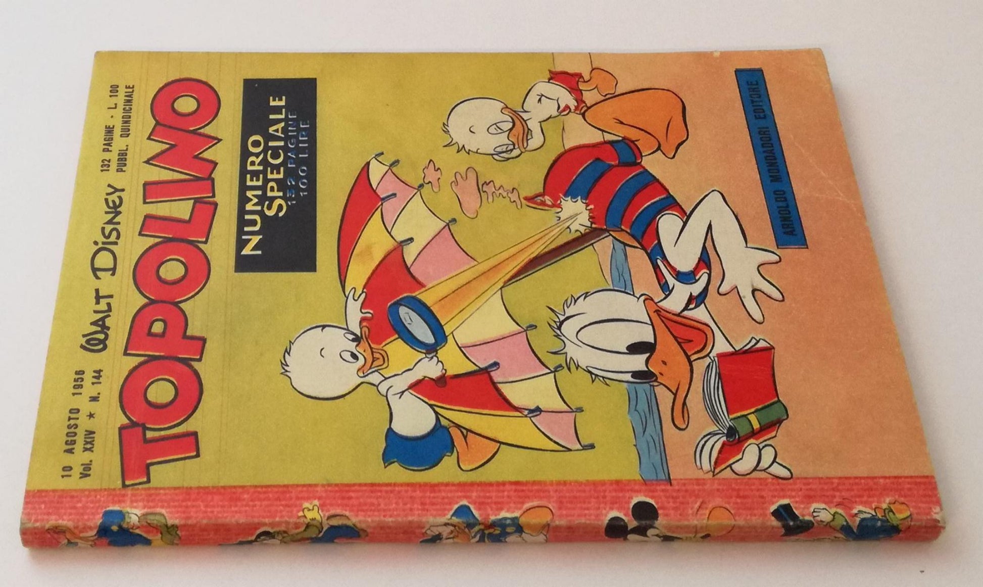 FD- TOPOLINO N.144 LIBRETTO NO BOLLINO -- DISNEY MONDADORI - 1956 - B - GBX